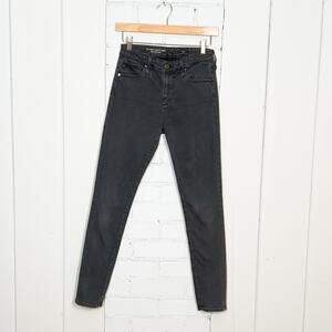 Ag Adriano Goldschmied The Farrah Skinny Ankle High Rise Jeans 25 Black Gray